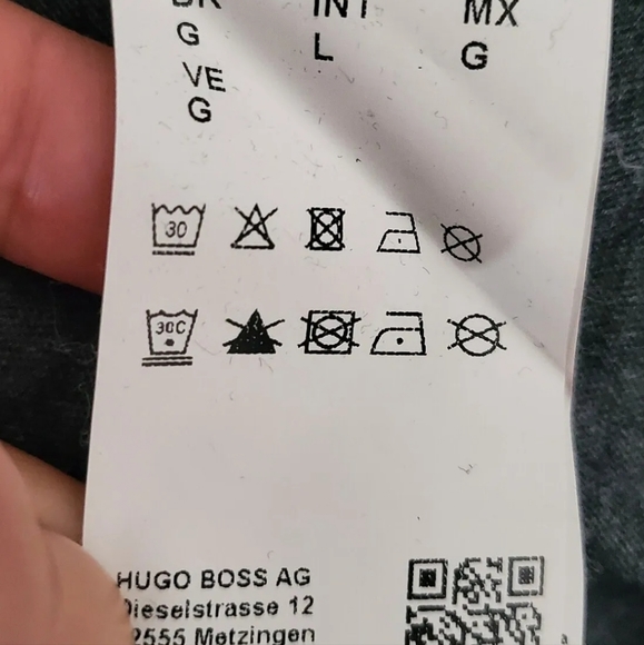 HUGO BOSS MEN'S TEE 1 T-SHIRT Blue Large 42" modern fit - Picture 6 of 8